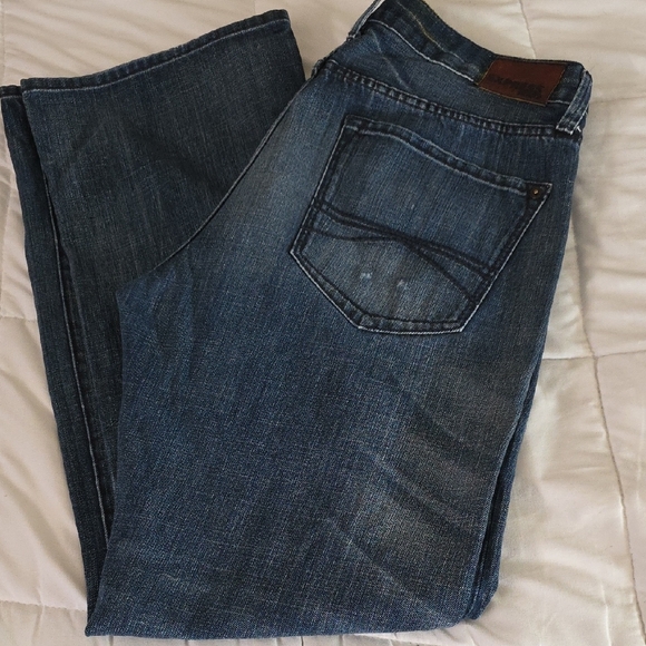 Express Indigo Rocco Bootcut Jeans Size 34x32 - Picture 1 of 11